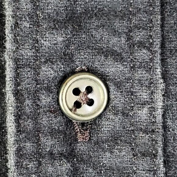 LL Bean Shirt Chamois Mens Size XLT Blue LS Button Down Flannel Vintage USA - Picture 7 of 9